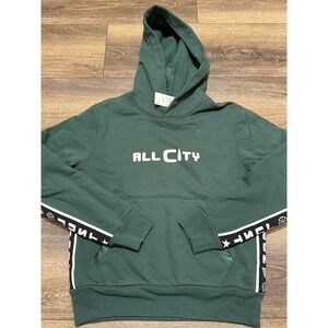 All City By Just Don Core Green Hoodie Sweater Sweatshirt Men's Small New NWT